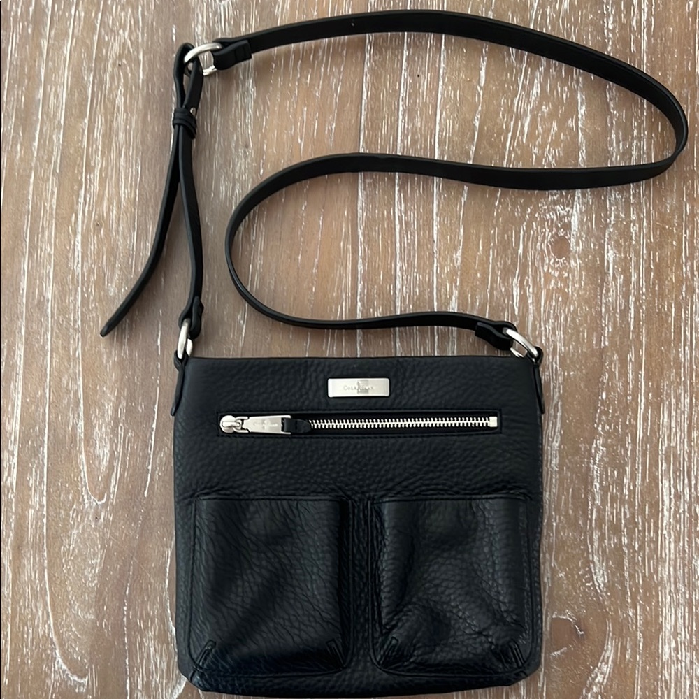 Cole Haan Black Crossbody Bag with Long Straps vintage